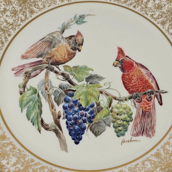 Lenox Limited Edition Birds Plate Cardinal Edward Marshall Boehm 1976 - Picture 3 of 10